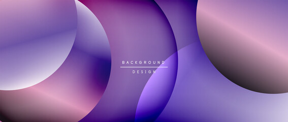 Circle modern geometric abstract background with liquid gradients