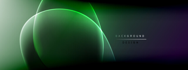 Vector abstract background - liquid bubble shapes on fluid gradient with shadows and light effects. Shiny design template for text