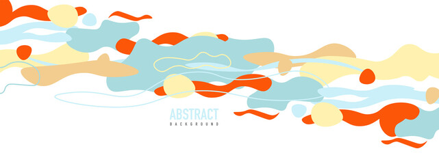 Trendy liquid style shapes abstract design, dynamic vector background for placards, brochures, posters, web landing pages, covers or banners