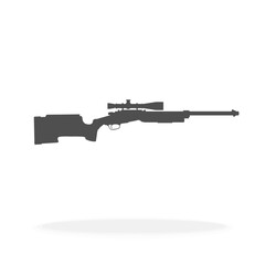 Hunting Rifle Icon Vector Illustration Symbol - Target Shooting Concept.