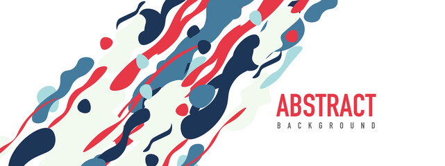 Trendy liquid style shapes abstract design, dynamic vector background for placards, brochures, posters, web landing pages, covers or banners