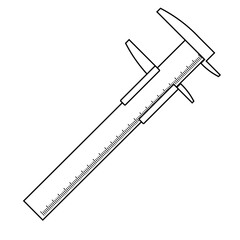 Calipers tool flat icon vector illustration