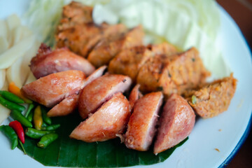 Thai northeastern sausage and Sai Aua Northern Thai Spicy Sausage