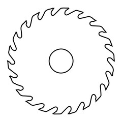 Circular saw simple icon