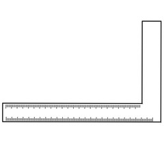 Ruler tool flat icon vector illustration