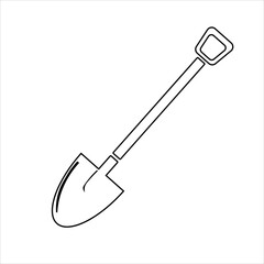 Shovel icon Vector Illustration on the white background
