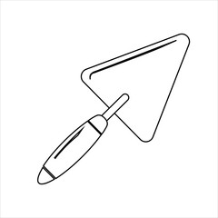 Simple black trowel icon