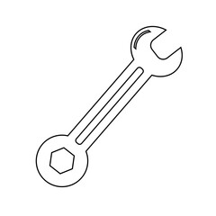 Simple spanner isolated on white background