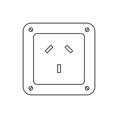 Socket plug icon isolated vector