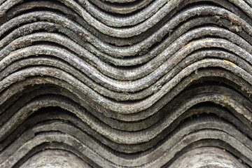 Stack of slate sheets for roofing