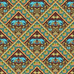 Vector abstract patch pattern. Mosaic background