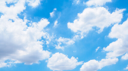 Naklejka na ściany i meble Clear Blue sky and white clouds.
