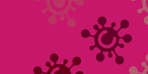 Light Pink vector texture with disease symbols.