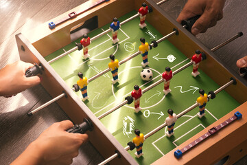 Football or soccer table strategy game