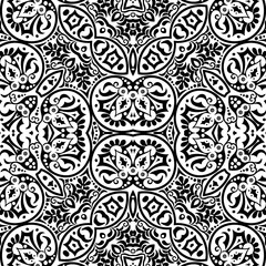 Vector ethnic hand drawn ornamental background.