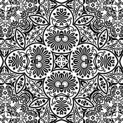 Vector ethnic hand drawn ornamental background.