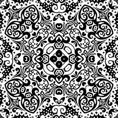 Vector ethnic hand drawn ornamental background.