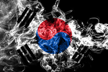 South Korea smoke flag