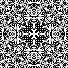 Vector ethnic hand drawn ornamental background.