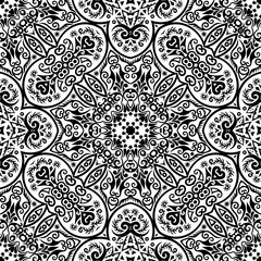 Vector ethnic hand drawn ornamental background.