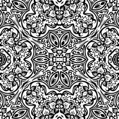 Vector ethnic hand drawn ornamental background.