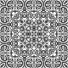 Vector ethnic hand drawn ornamental background.