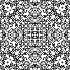 Vector ethnic hand drawn ornamental background.