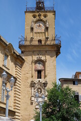 Clock tower in Aix en Provence, France