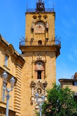 Clock tower in Aix en Provence, France