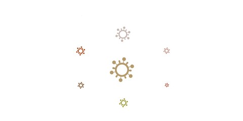 Light Green, Yellow vector background with covid-19 symbols.