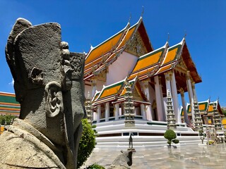 Suthat Temple is a temple with many foreign tourists.