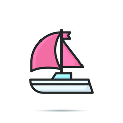 sailing boat icon