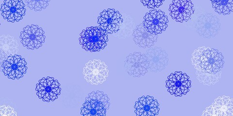 Light blue vector natural layout with flowers.