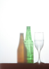 bottle shadow -still life