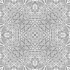 Obraz premium Vector ethnic line art hand drawn background