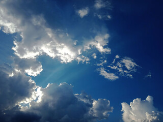 blue sky with clouds