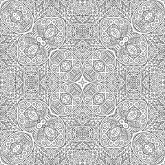 Vector ethnic line art hand drawn background