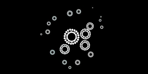 Dark pink, blue vector texture with disease symbols.