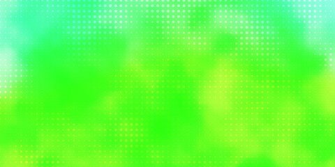 Light Green vector layout with circle shapes. Colorful illustration with gradient dots in nature style. Design for posters, banners.