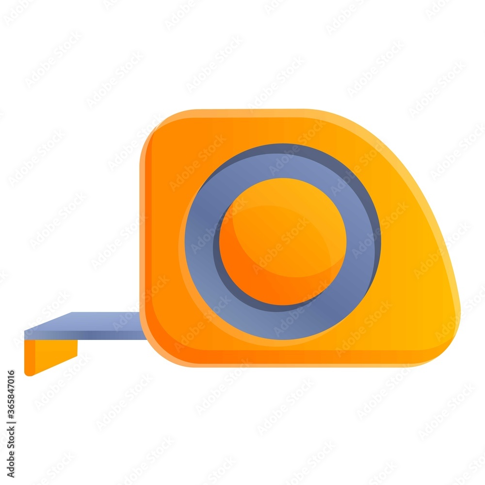 Poster carpenter measurement tape icon. cartoon of carpenter measurement tape vector icon for web design is