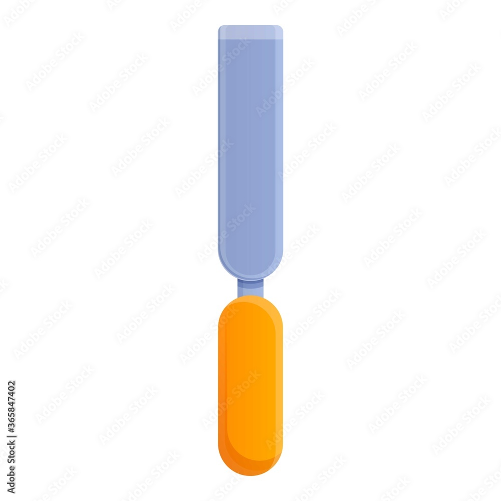 Poster carpenter chisel icon. cartoon of carpenter chisel vector icon for web design isolated on white back