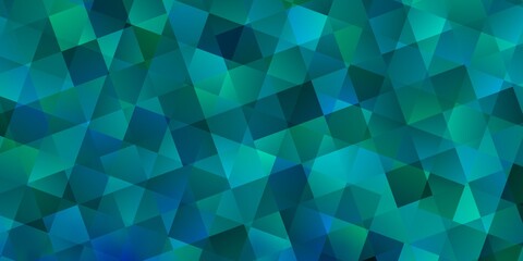 Light BLUE vector background with triangles, cubes.