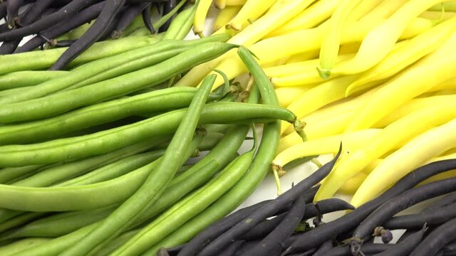 String beans of the different type, background 