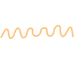 Fototapeta na wymiar Yellow wavy line. Hand drawn wave symbol for your web site design, logo, app, UI. Doodle stock illusration