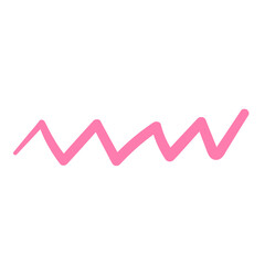 Pink zigzag shape. Hand drawn modern design for card, print on clothes. Doodle stock illusration