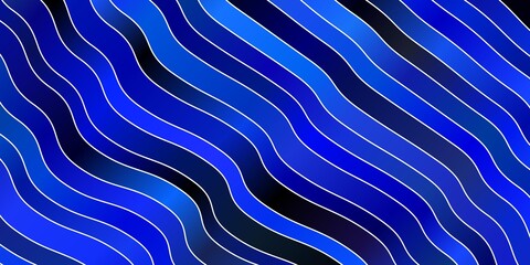 Obraz premium Dark Pink, Blue vector backdrop with circular arc. Bright sample with colorful bent lines, shapes. Template for cellphones.