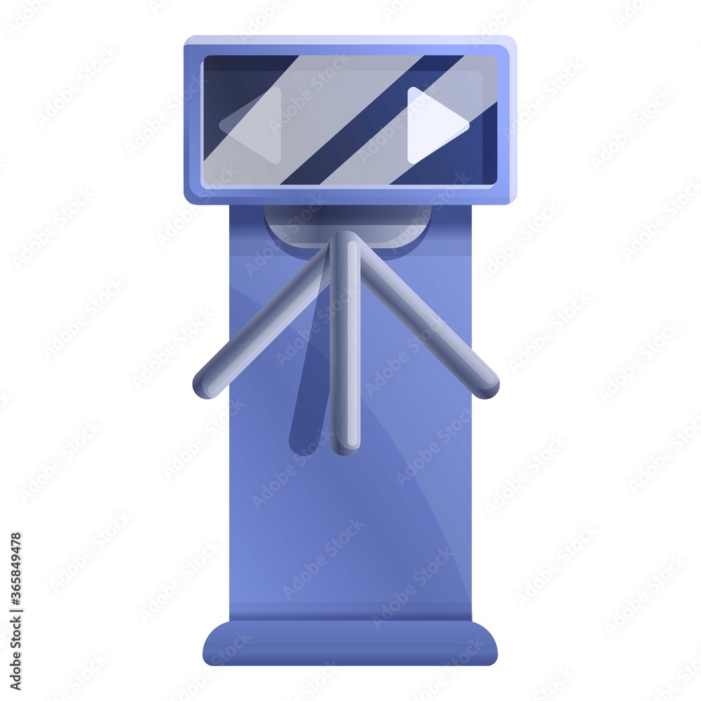 Poster tripod turnstile icon. cartoon of tripod turnstile vector icon for web design isolated on white back
