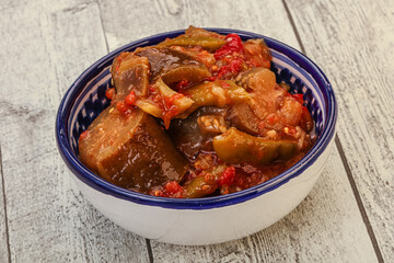 Caucasian vegan cuisine - ajapsandali with vegetables