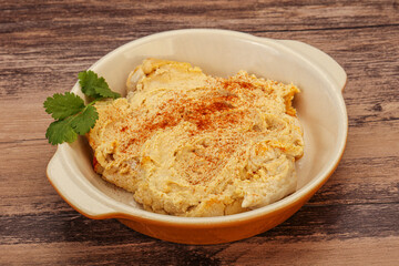 Vegan dietary cusine - humus snack