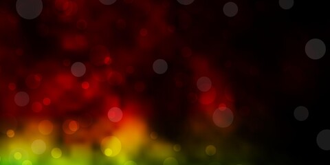 Dark Multicolor vector texture with disks. Abstract illustration with colorful spots in nature style. Design for posters, banners.